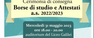 Cerimonia di consegna delle Borse di studio e premiazione di alunni meritevoli